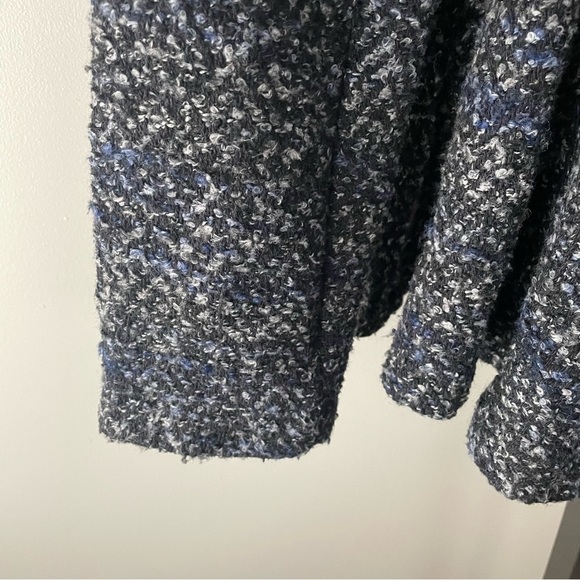 Free People Patricia Peplum Tweed Double Breasted Coat Blue Size 8 - Picture 8 of 9